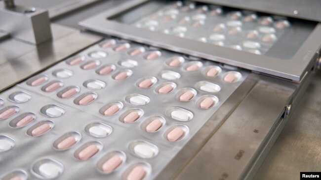 Pfizer's coronavirus disease (COVID-19) pill Paxlovid is packaged in Ascoli, Italy, in this undated image obtained by Reuters on Nov. 16, 2021.
