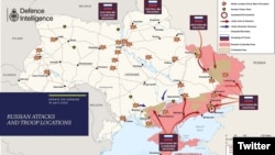 Bản đồ chiến sự Ukraine, ngày 16/4/2022.