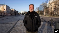 David Beasley, executive director of the U.N. World Food Program speaks during an interview with The Associated Press in Kyiv, Ukraine, April 14, 2022.