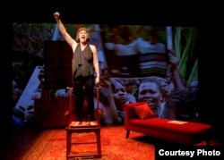 In her memoir and new play, Eve Ensler relates her encounters with rape victims in Congo. (Joan Marcus)