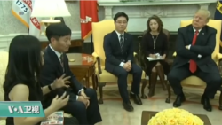 VOA连线(黄耀毅)： 川普在白宫会见脱北者，与文在寅、安倍晋三谈朝核危机
