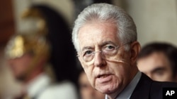 Economist Mario Monti announced Wednesday he has formed a new Italian government, opting to put technocrats instead of bickering politicians in his cabinet to enact reforms that can save the country from financial disaster, November 16, 2011.