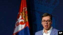 Arhiva - Premijer Srbije Aleksandar Vučić (AP Photo/Darko Vojinovic)