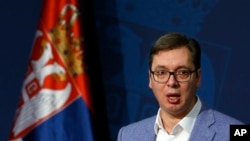 Premijer Srbije Aleksandar Vučić (AP Photo/Darko Vojinovic)