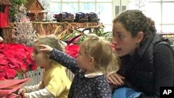 Children are amazed by the trains and the characters from children's stories and fables