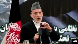 File - Afghan President Hamid Karzai pictured on June 18, 2013.