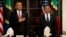 President Barack Obama and Tanzanian President Jakaya Kikwete stand for the national anthem during an official dinner at the State House in Dar es Salaam, Tanzania, July 1, 2013.
