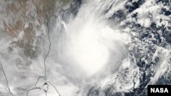 NASA’s Aqua satellite captured this visible image of a well-rounded Tropical Cyclone Mahasen in the Northern Indian Ocean on May 15 at 07:55 UTC. (Credit: NASA Goddard MODIS Rapid Response Team)