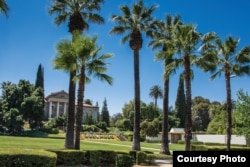 One of the many open spaces on the University of Redlands campus in Redlands, California.