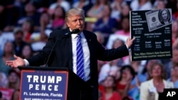 Donald Trump, Sunrise, Floride, le 10 août 2016.(AP Photo/Evan Vucci)