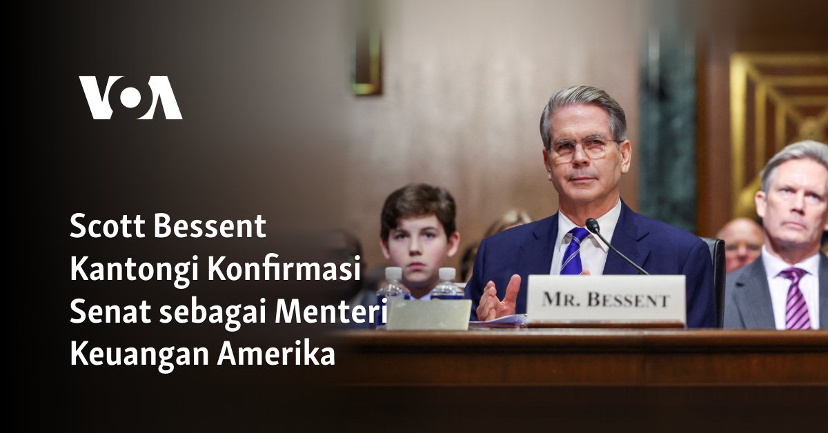 Scott Bessent Kantongi Konfirmasi Senat sebagai Menteri Keuangan Amerika