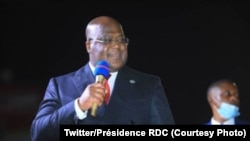 Président Félix Tshisekedi na Lubumbashi, Haut-Katanga, 12 mai 2021, (Twitter/Présidence RDC)