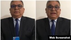 Le général Ramon Rangel dans la vidéo postée sur YouTube le 12 mai 2019.