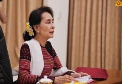 နိုင်ငံတော်အတိုင်ပင်ခံပုဂ္ဂိုလ် ဒေါ်အောင်ဆန်းစုကြည်။ (ဓာတ်ပုံ -Myanmar State Counsellor Office - သြဂုတ် ၀၅၊ ၂၀၂၀)