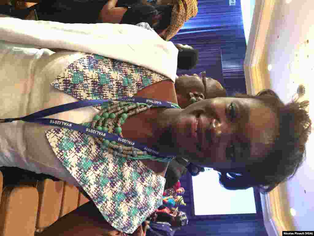 Awa Caba, participante sénégalaise au YALI 2016, Washington, le 3 aout 2016 (VOA/Nicolas Pinault)