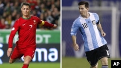 Cristiano Ronaldo na Portugal da Lionel Messi na Argentina