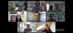 Para narasumber diskusi daring "Mendorong Penguatan Perlindungan Ekosistem Hutan Batang Toru", Rabu 8 Juli 2020. (Tangkapan layar: Anugrah Andriansyah)