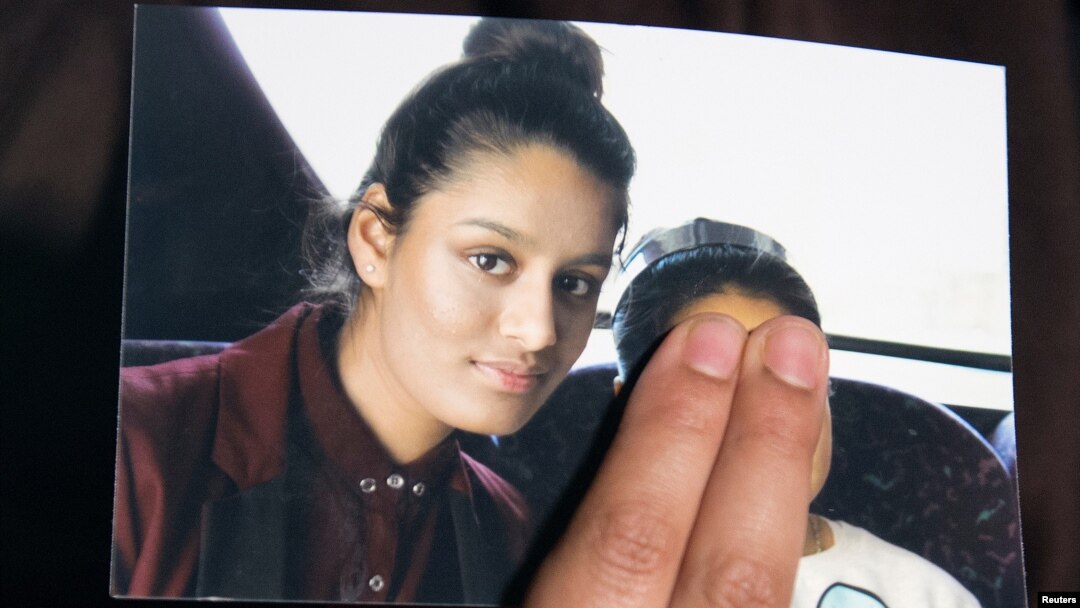 Shamima Begum (19 tahun), warga Inggris yang bergabung dengan ISIS sejak usia 15 tahun dan menikah dengan pria Belanda. 