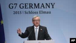 Presiden Komisi Eropa Jean-Claude Juncker pada KTT G-7 di Jerman