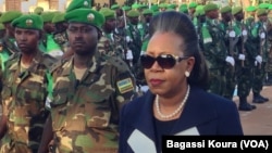 Cérémonie en hommage aux troupes africaines par la Présidente de la Transition centrafricaine Catherine Samba-Panza