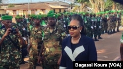 Cérémonie en hommage aux troupes africaines par la Présidente de la Transition centrafricaine Catherine Samba-Panza