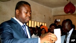 Faure Gnassingbé lors des élections de 2013