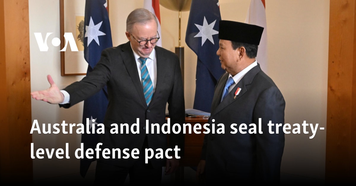 Australia and Indonesia seal treaty-level defense pact