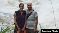 Many honeymooners head for a sandy beach in the Caribbean, but not Emily and Matthew Albert. They visited South Sudan and took in sights like the Fulla Falls in Nimule National Park. 