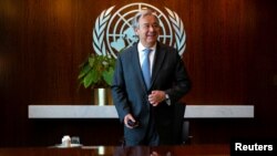 El secretario general de las Naciones Unidas, Antonio Guterres, en la sede de la organización, en Nueva York el 14 de septiembre de 2020.