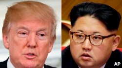 Le président américain Donald Trump et le leader nord coréen Kim Jong Un 