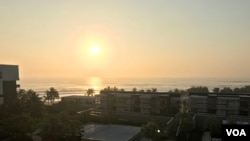 In the Vietnamese city of Da Nang, the sun rises over the South China Sea, which has overlapping claims by Vietnam, China, the Philippines and Malaysia. 