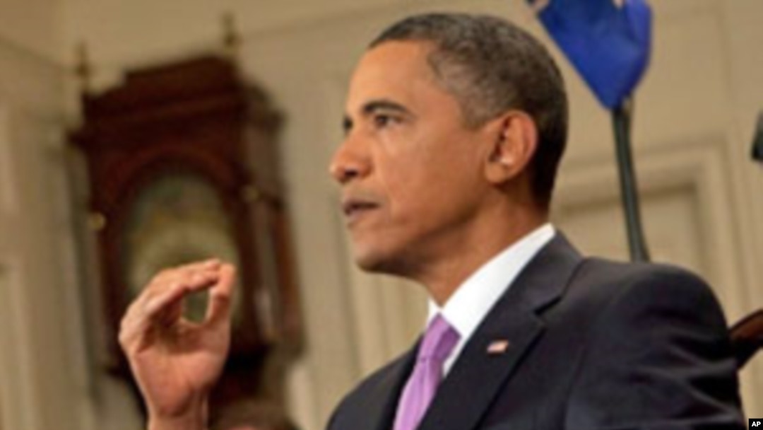 US President Barack Obama delivers the weekly address