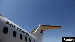 An Air Koryo logo is displayed on a plane at the airport in Pyongyang, North Korea, April 18, 2017. 