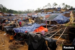 View of the Balukhali Refugee Camp after being hit by Cyclone Mora in Cox’s Bazar, Bangladesh, May 31, 2017.