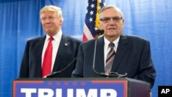 El alguacil Joe Arpaio dijo que lanza su candidatura para apoyar al presidente de EE.UU., Donald Trump y "devolver la grandeza a EE.UU.".