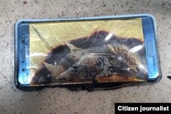 Samsung Galaxy note 7 fire