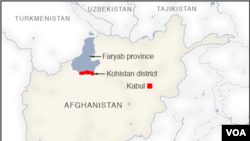 Carte du district du Kohistan en Afghanistan.