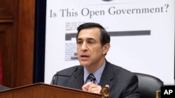 FILE - House Oversight and Government Reform Committee Chairman Rep. Darrell Issa, R-Calif., presides over the committee's hearing on the Freedom of Information Act on Capitol Hill.