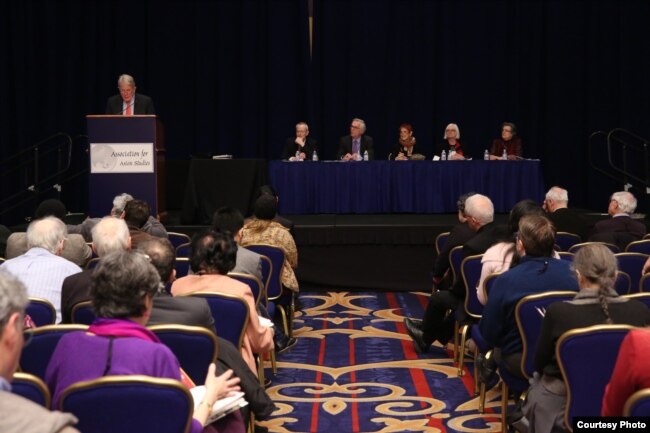 David Chandler addressed the audience at the Association for Asian Studies' annual conference, Washington DC, March 22-25, 2018. (Photo courtesy of Association for Asian Studies)