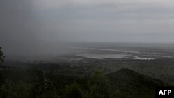 Tropical cyclone Idai is seen gathering over central Mozambique, before moving southwest toward Zimbabwe, March 15, 2019.