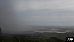 Tropical cyclone Idai is seen gathering over central Mozambique, before moving southwest toward Zimbabwe, March 15, 2019.