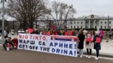 USA, Washington, protest of the Serbian diaspora in front of the White house