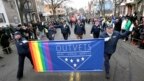 Các cựu quân nhân đồng giới trong một cuộc tuần hành ở Boston, Hoa Kỳ.