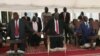 South Sudan's President Salva Kiir takes part in a national day of prayers for peace at the state house in Juba, South Sudan, Sept. 19, 2019. 