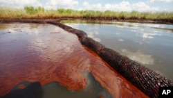 Tumpahan minyak di Teluk Meksiko akibat ledakan anjungan minyak milik British Petroleum tahun 2010 (foto: dok).