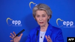 Rais wa Tume ya Ulaya, Ursula von der Leyen akiwa mjini Brussels. February 21, 2024.