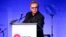 Elton John speaks at the Elton John AIDS Foundation’s 14th Annual "An Enduring Vision" Benefit at Cipriani Wall Street on Nov. 2, 2015, in New York.