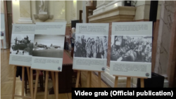 Sa otvaranja izložbe fotografija “Misija Halijard” u Narodnoj skupštini Srbije prošle godine, Foto: Video grab