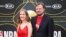 FILE - General Manager of the Houston Rockets Daryl Morey (R) and Ellen Morey attend the 2019 NBA Awards presented by Kia on TNT at Barker Hangar, in Santa Monica, California, June 24, 2019.