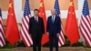 FILE - US President Joe Biden, right, and China's President Xi Jinping meet on the sidelines of the G20 Summit in Nusa Dua on the Indonesian resort island of Bali on Nov. 14, 2022.